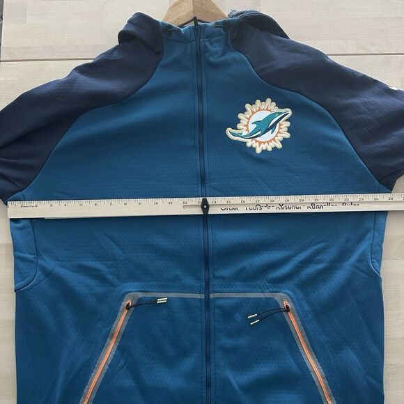 Nike Miami Dolphins Jacket Mens XL Therma Fit Sphere NFL Football Zip Up Hoodie - Picture 11 of 12